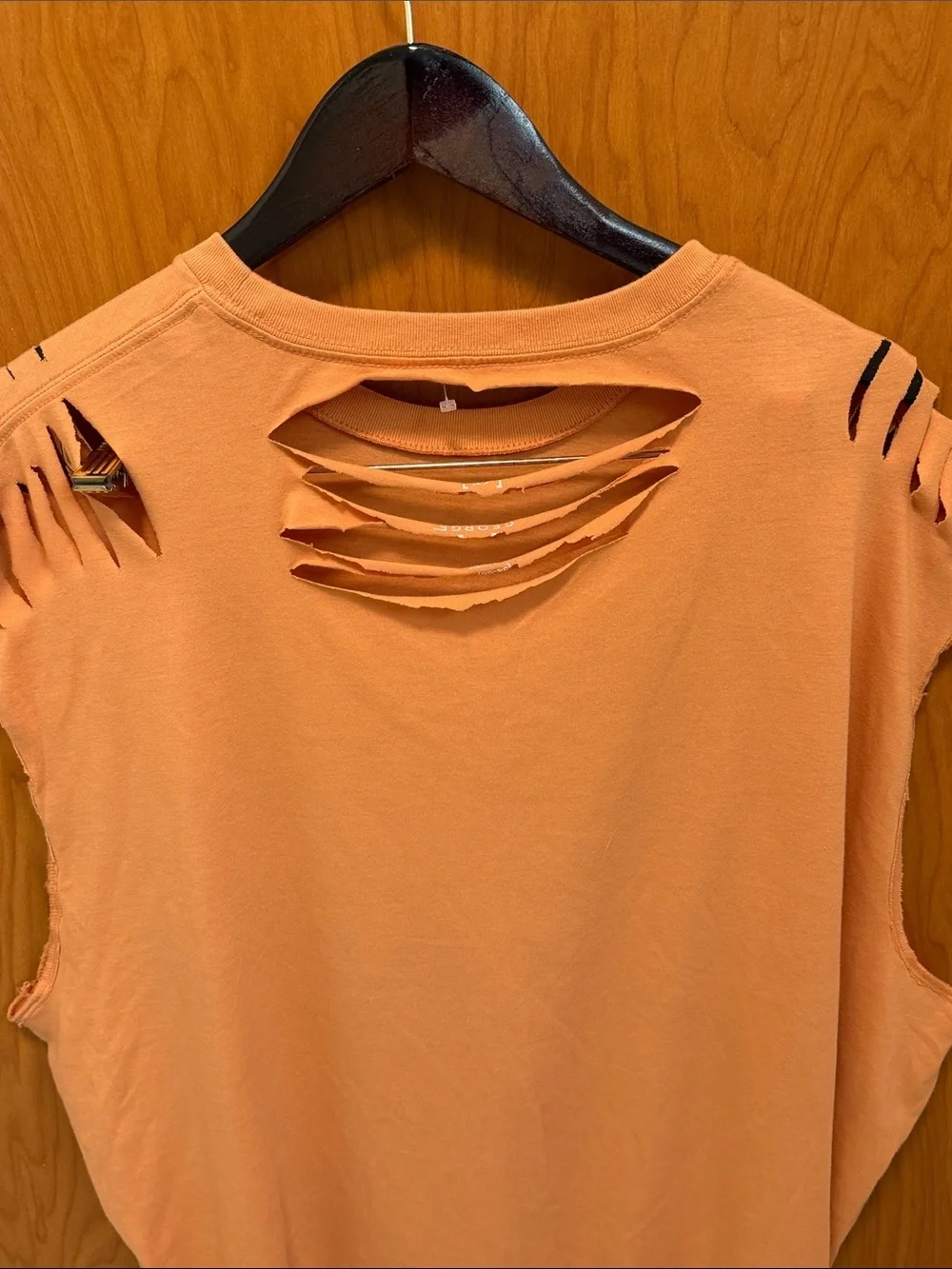 🚢🚢🚢BOGOHO🚢🚢🚢Peach Fringe Swim Coverup with Blue Nautical Print-3X - Picture 6 of 6